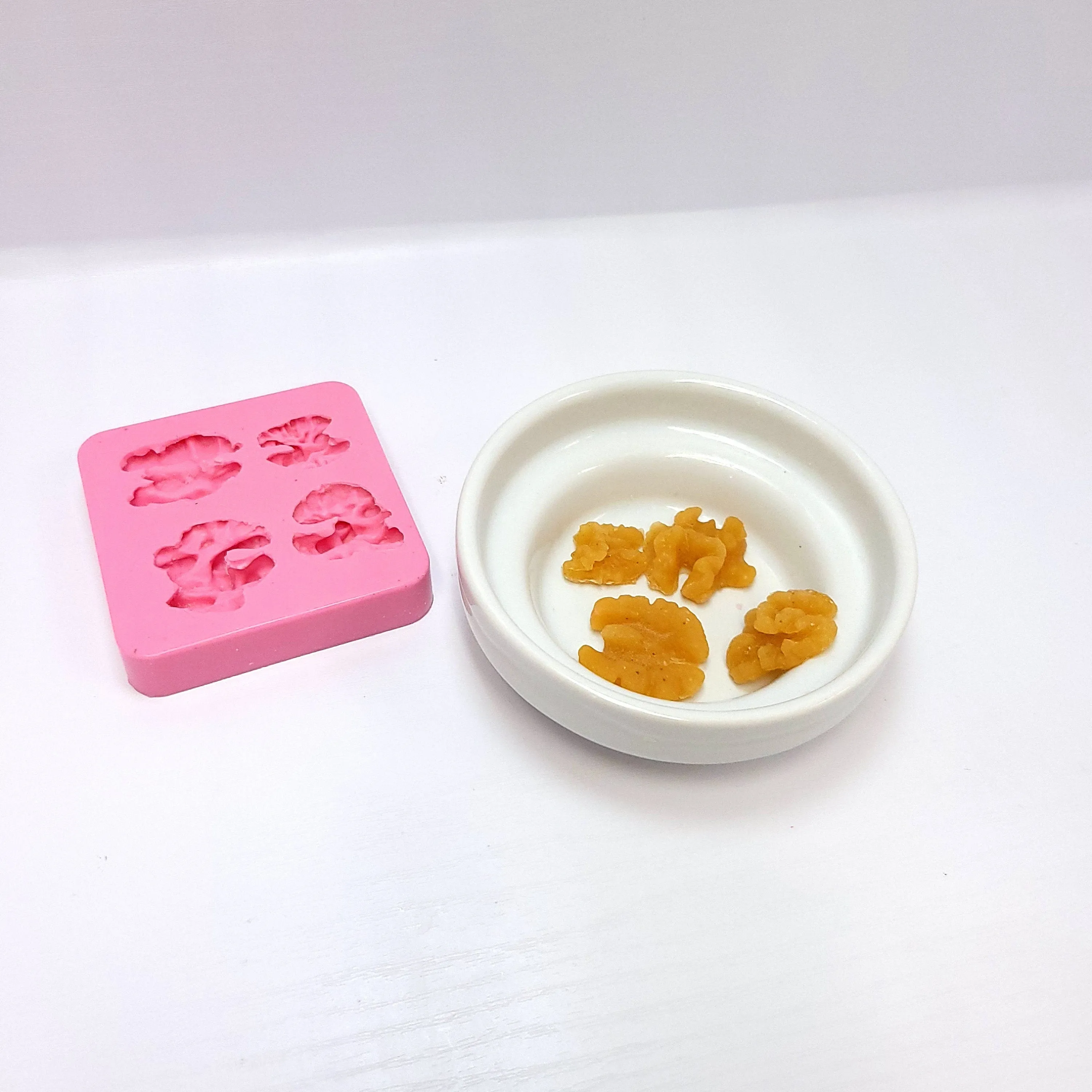Walnuts Silicone Mold, Wax melts mold, walnut Resin mold, candle and Soap mold, Realistic nut Flexible mold NC072