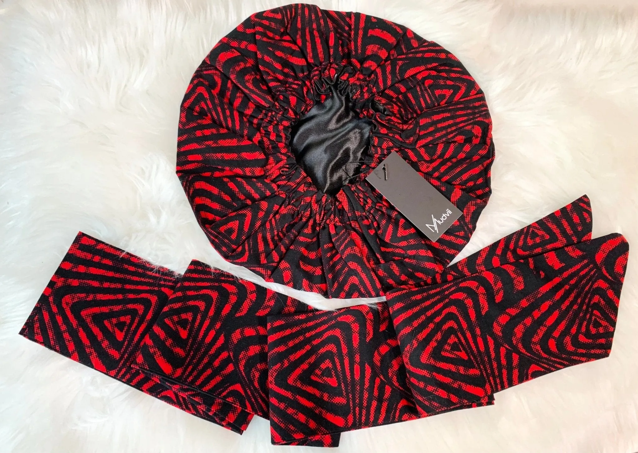 Wavy 2-Piece Headwrap | Bonnet Headwrap