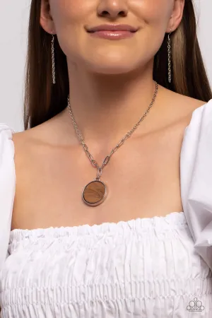 WOODnt Dream of It - Brown Necklace - Paparazzi Accessories