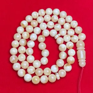 YELLOW/WHITE AMBER MISBAHA 10,8mm 48,7g
