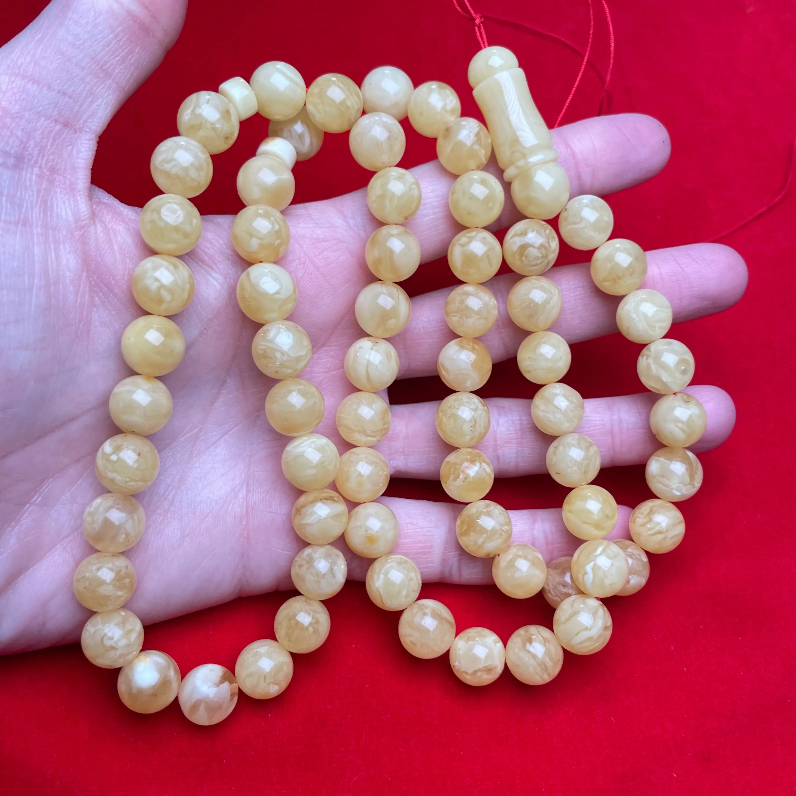 YELLOW/WHITE AMBER MISBAHA 11,3mm 55,1g