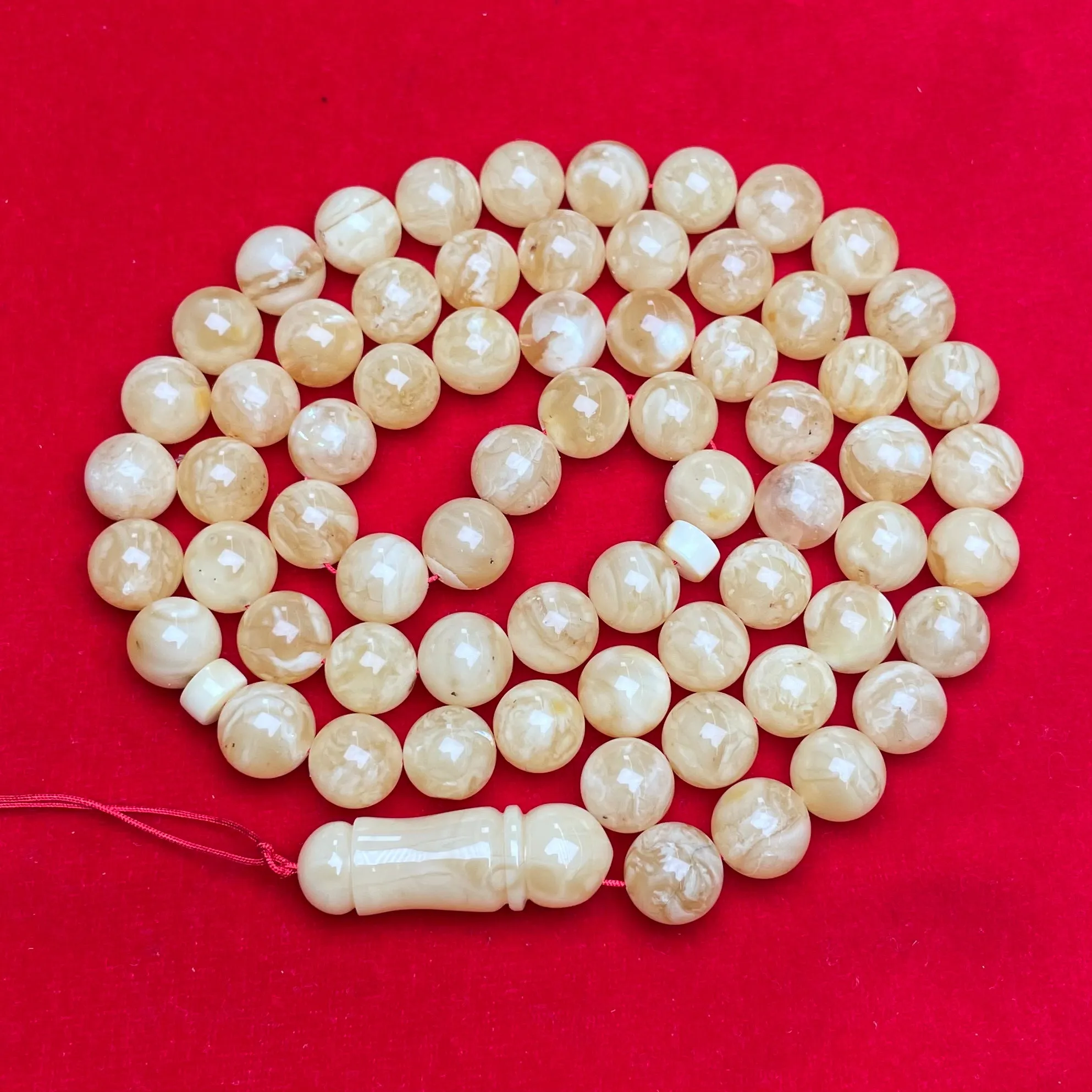 YELLOW/WHITE AMBER MISBAHA 11,3mm 55,1g
