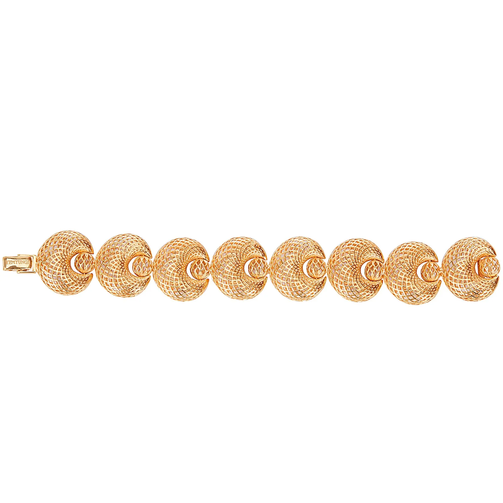 Yemyungji 18 Karat Yellow Gold Blooming Hinged Bracelet